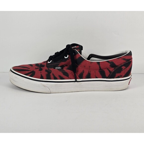 VANS Red and Black Tie Dye Skate Sneakers Shoes Men's Size 11 - Picture 1 of 8